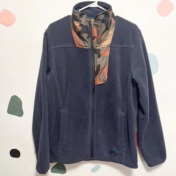 24. Herschel Fleece Zip Up Jacket Sz S - Picture 2 of 6